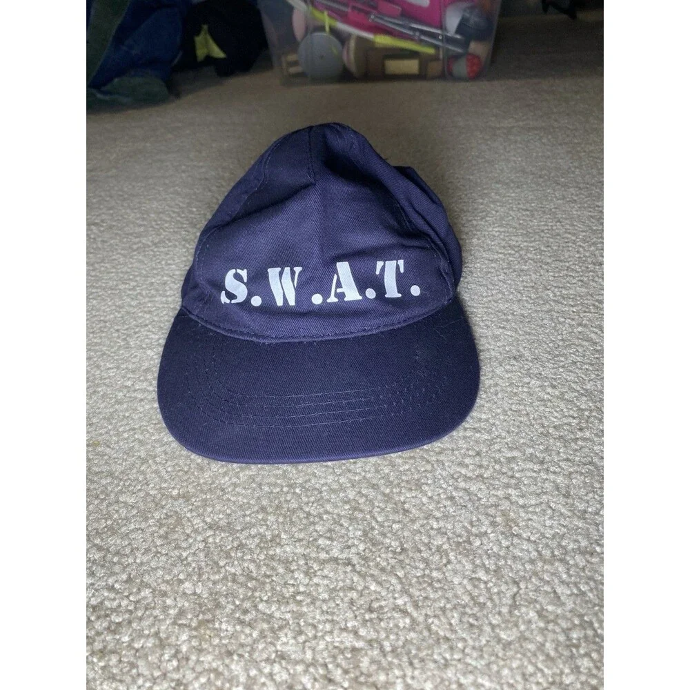 Navy Blue SWAT Police Costume Hat Kids